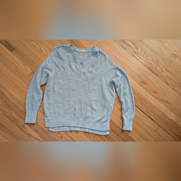 Garage Women's Soft Blue Crew Neck Sweater - Picture 1 of 4